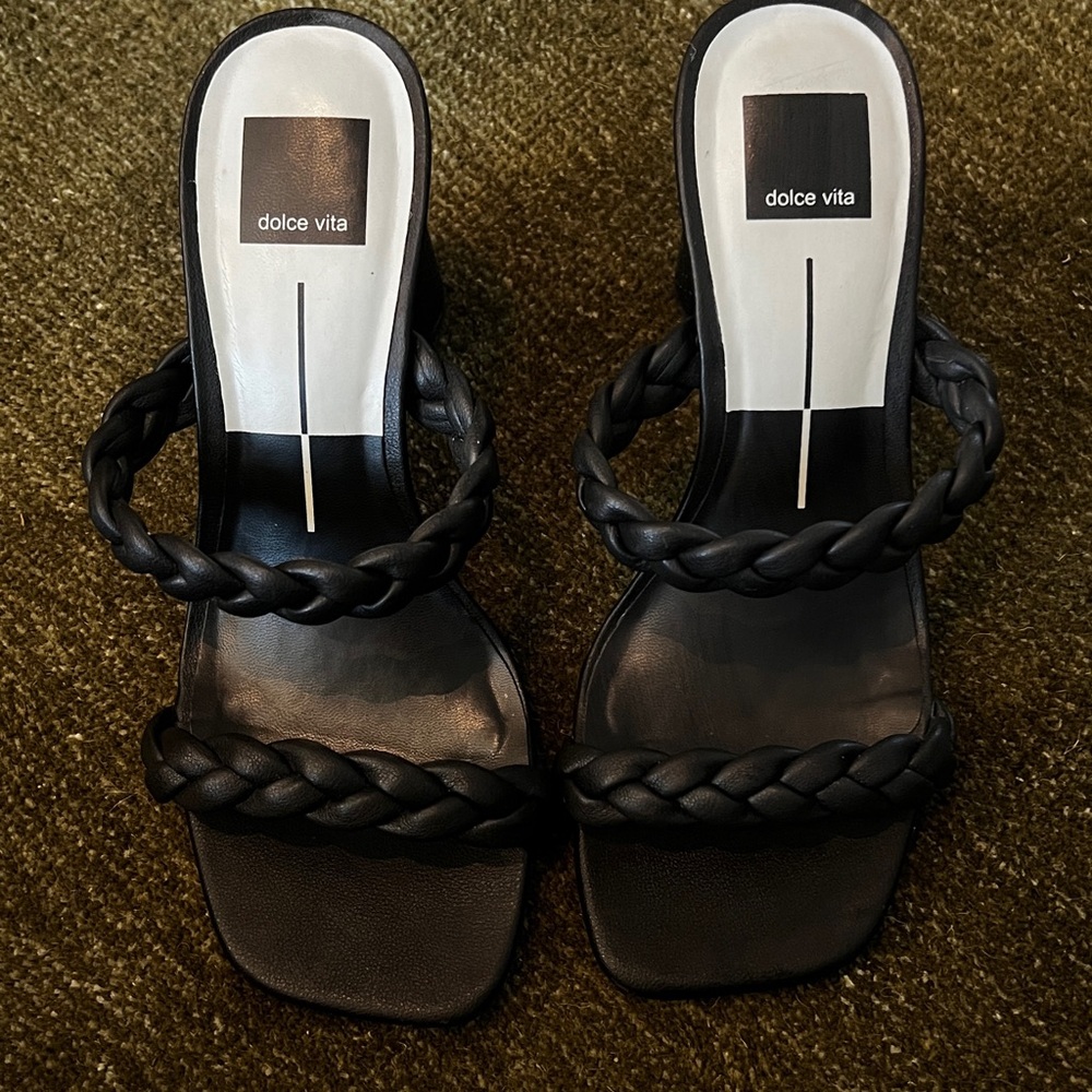 Dolce Vita Black Braided Heels